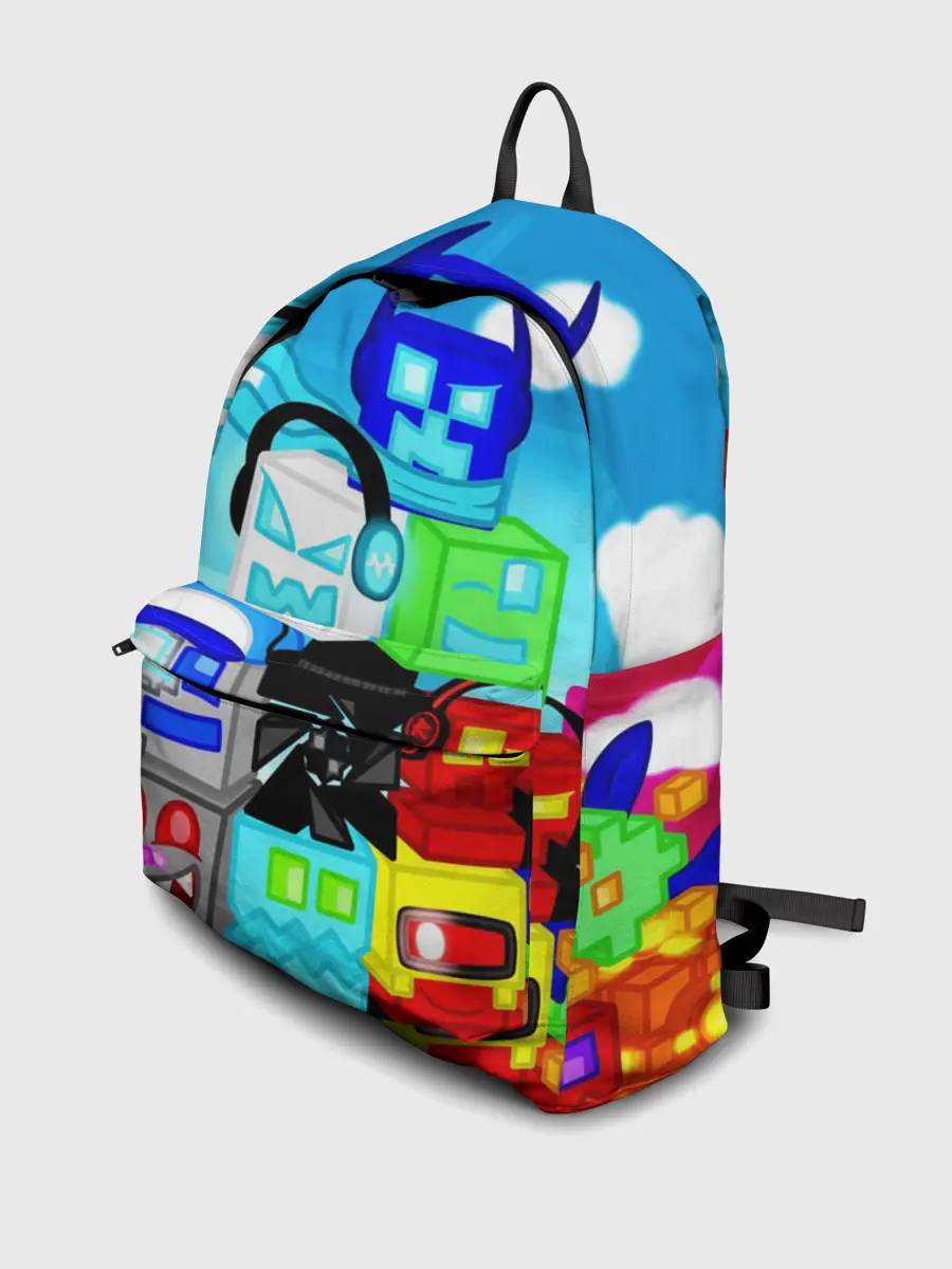 Рюкзак джинсовый / GEOMETRY DASH / ГЕОМЕТРИ ДАШ