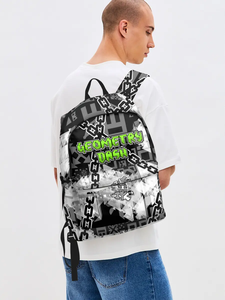 Рюкзак джинсовый / Geometry Dash