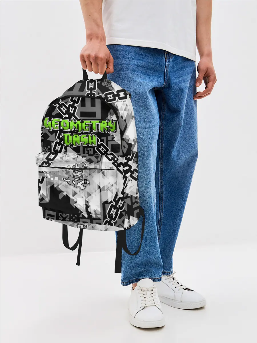 Рюкзак джинсовый / Geometry Dash