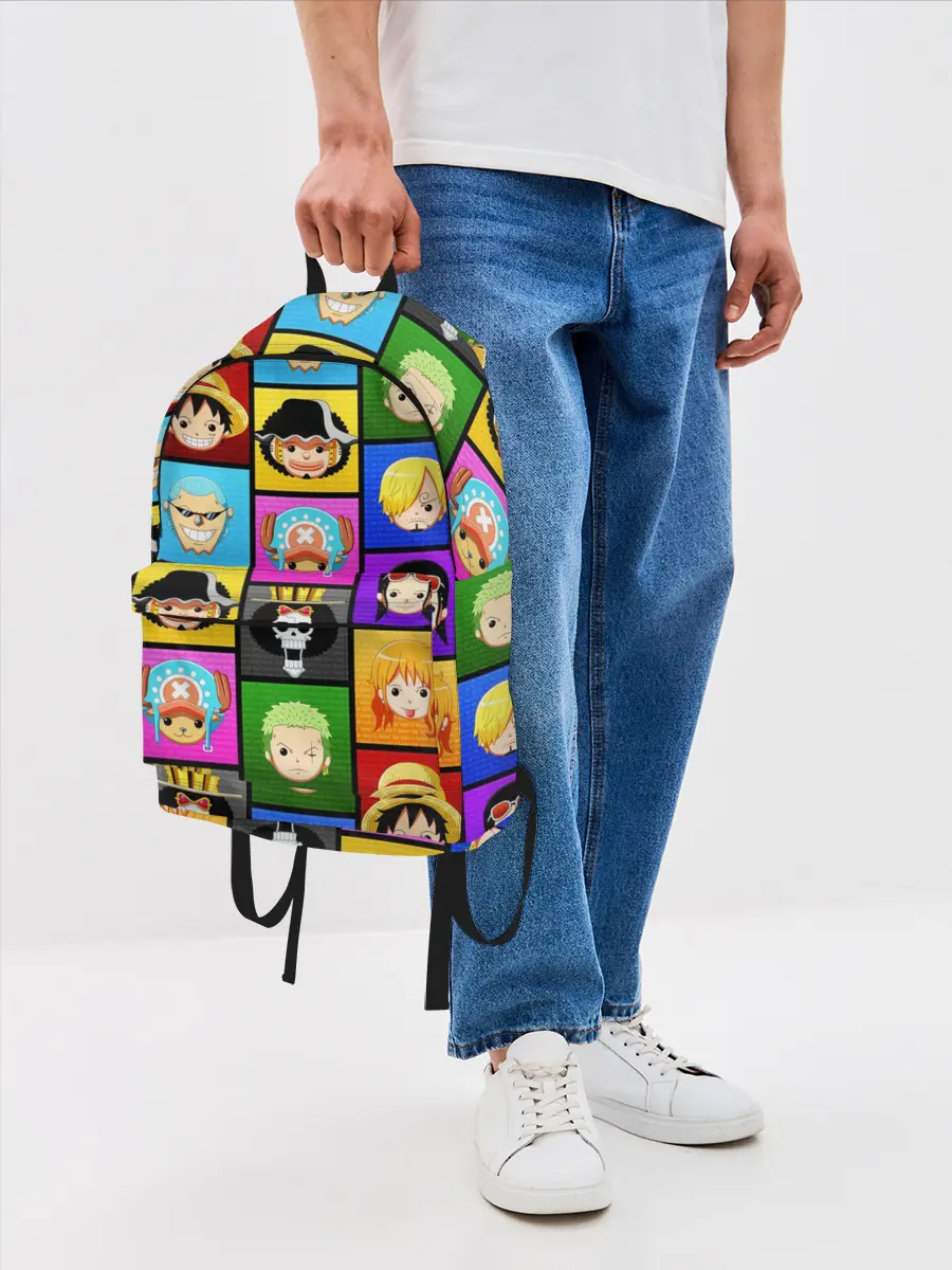 Рюкзак джинсовый / ONE PIECE / ВАН ПИС / ГЕРОИ