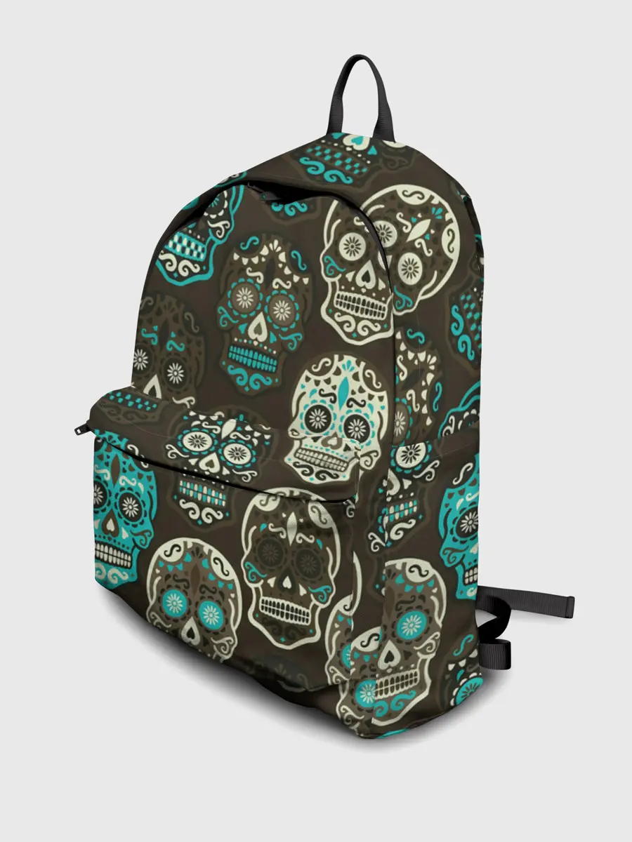 Рюкзак джинсовый / Черепа с узорами