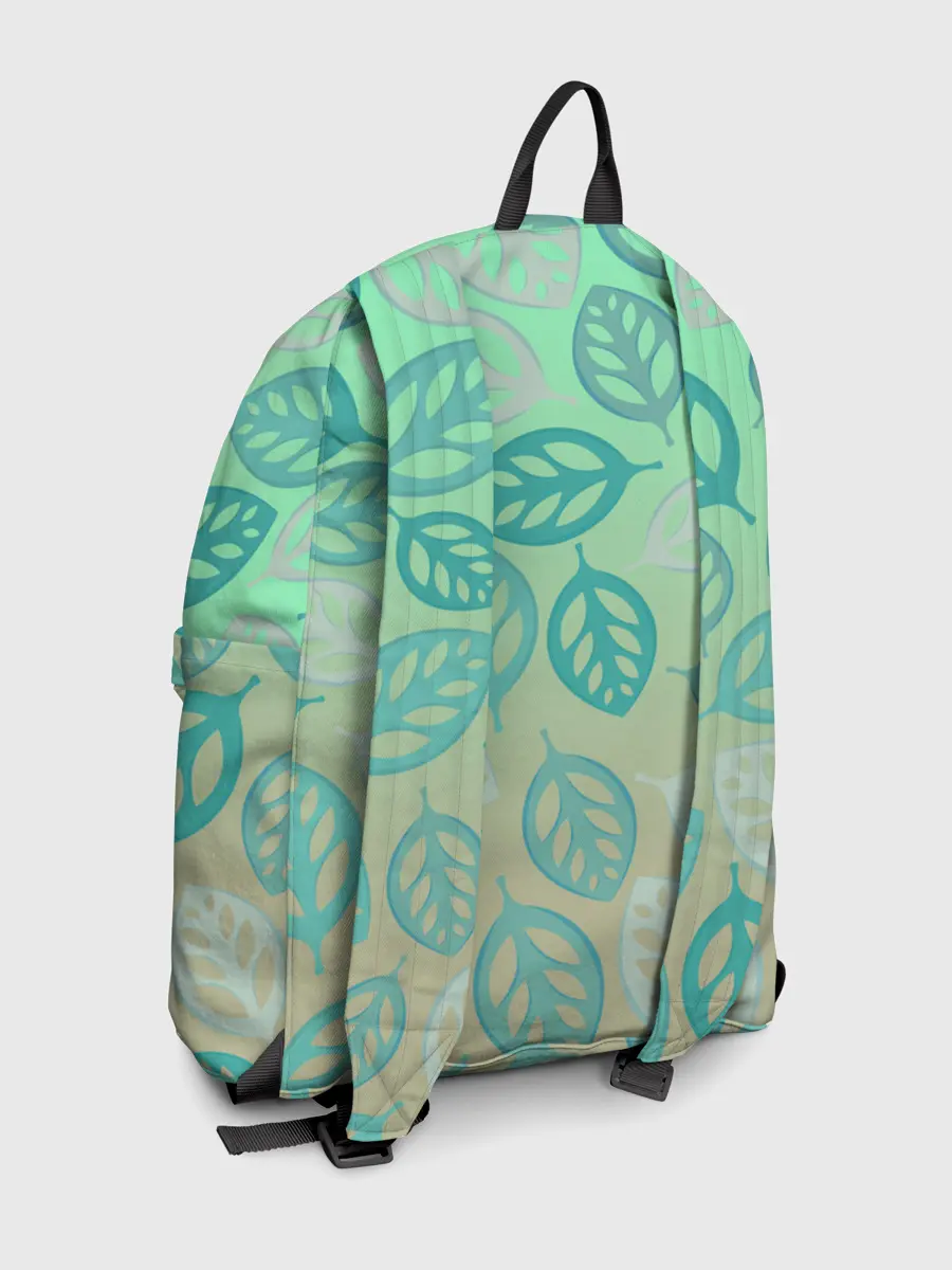 Рюкзак джинсовый / узор из листиков