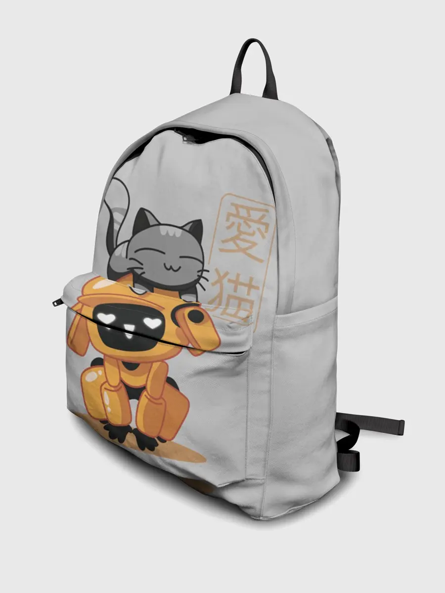 Рюкзак джинсовый / Cat and Robot