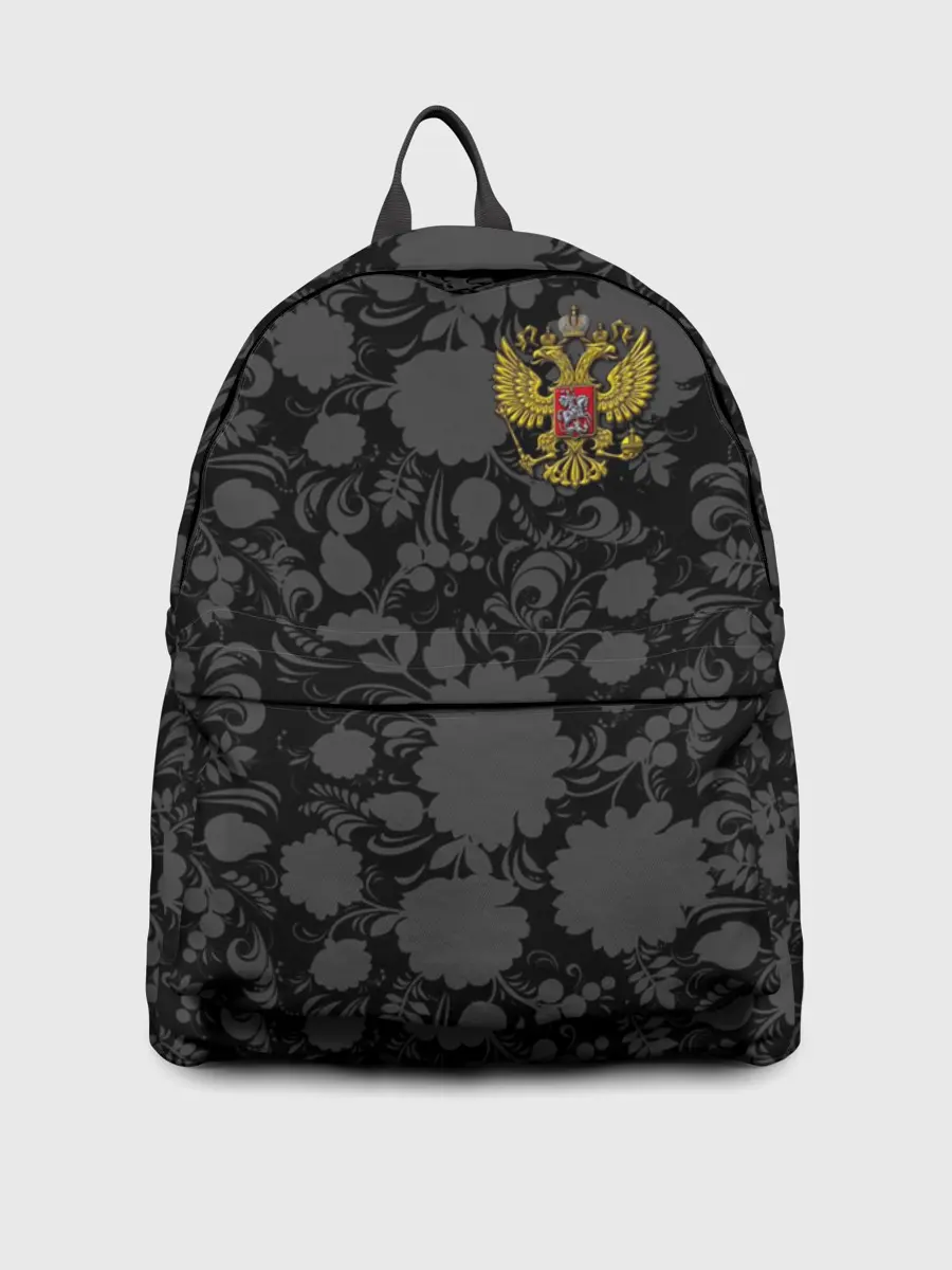 Рюкзак джинсовый / Герб России Хохлома