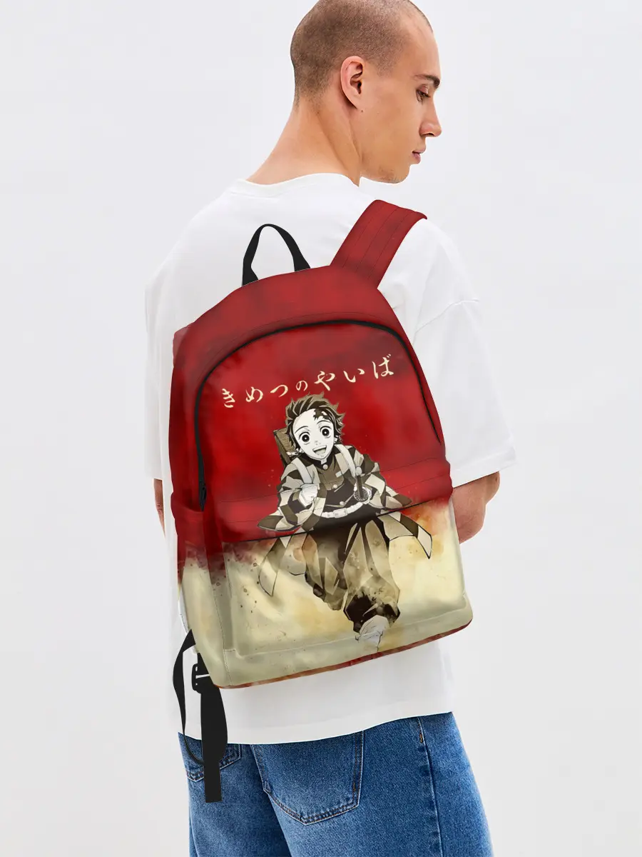 Рюкзак джинсовый / Танджиро | Клинок, рассекающий демонов