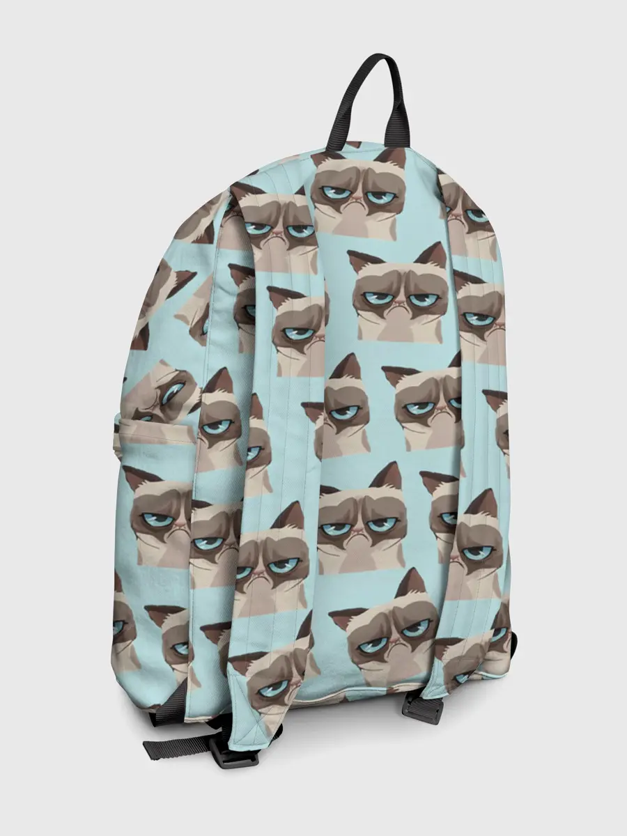 Рюкзак джинсовый / Грустный котик