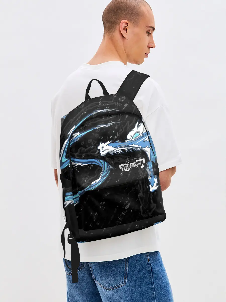 Рюкзак джинсовый / Дыхание воды / Demon slayer