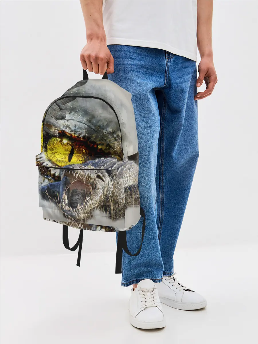 Рюкзак джинсовый / Глаз крокодила