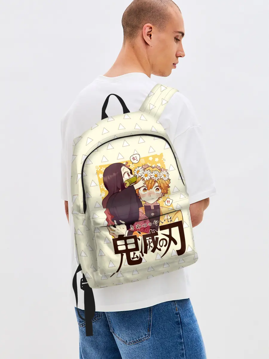 Рюкзак джинсовый / Незуко и Зеницу Kimetsu no Yai