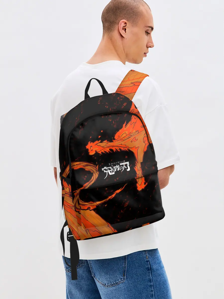 Рюкзак джинсовый / Дыхание Солнца / Demon slayer