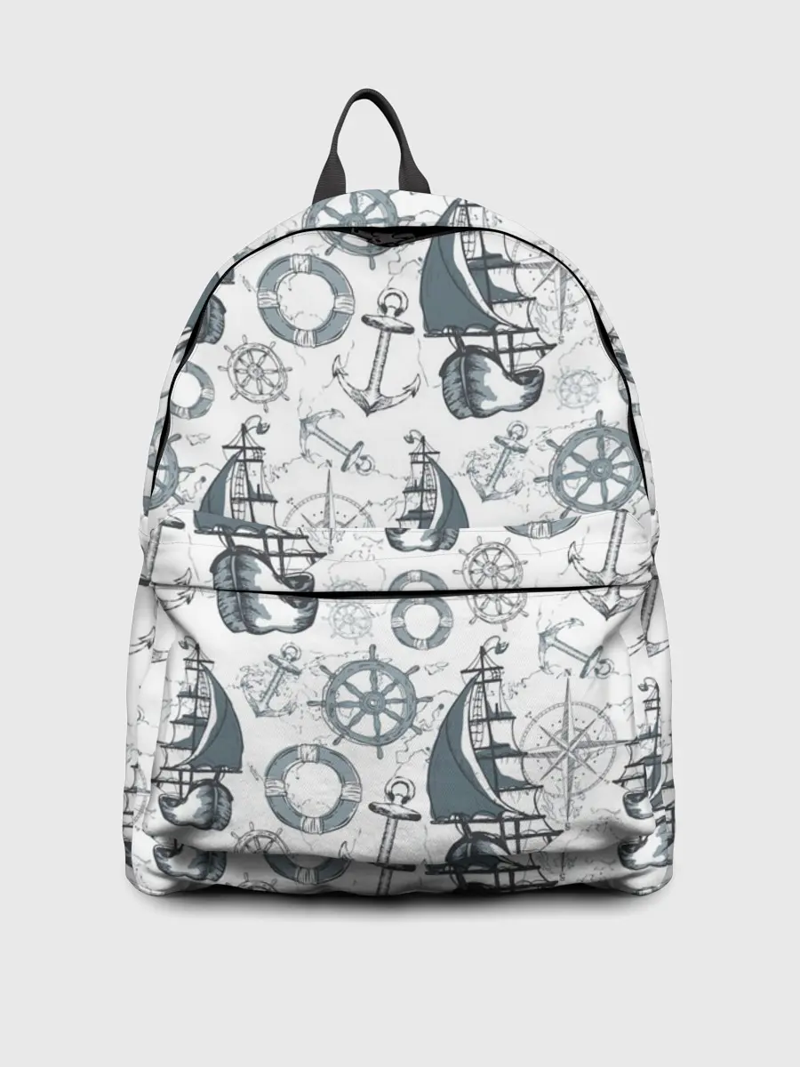 Рюкзак джинсовый / Морской узор Nautical Pattern