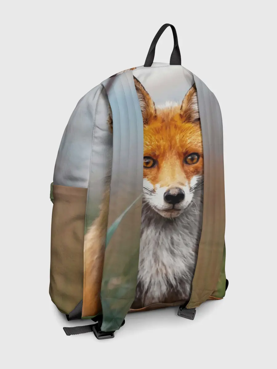 Рюкзак джинсовый / рыжая лисица