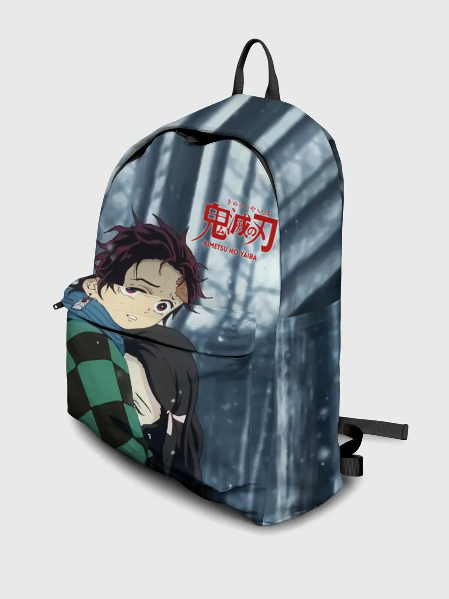 Рюкзак джинсовый / Танджиро и Незуко Камадо в лесу