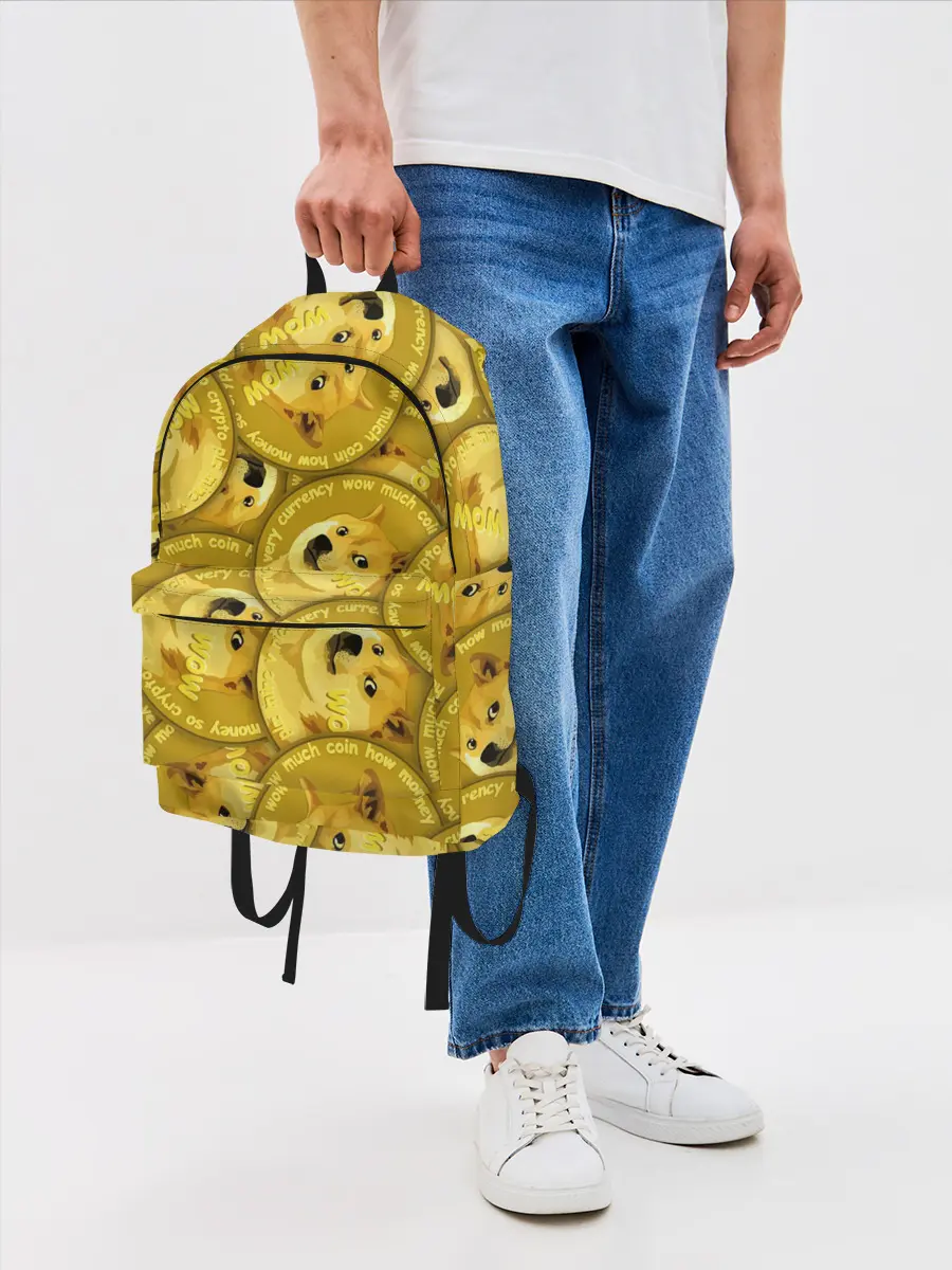 Рюкзак джинсовый / DOGECOIN / DOGE / ДОГИКОИН