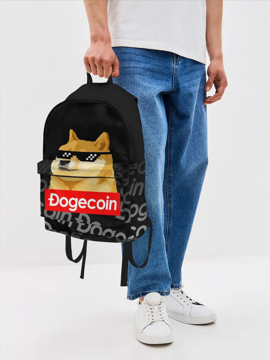 Рюкзак джинсовый / DOGECOIN / DOGE / ДОГИКОИН