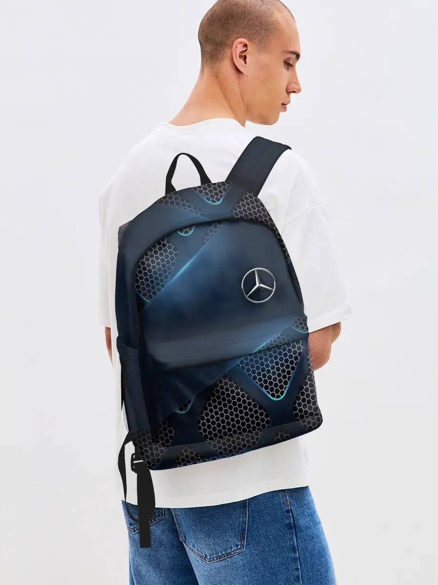 Рюкзак джинсовый / MERCEDES BENZ | 3D Geometry 3Д