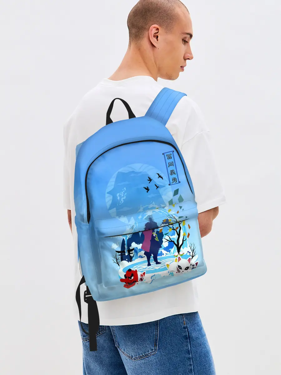 Рюкзак джинсовый / Гию Томиока Kimetsu no Yaiba