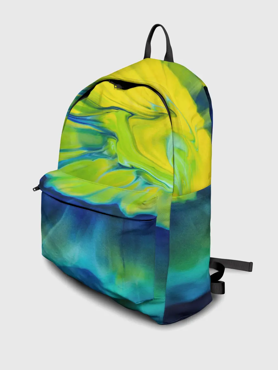 Рюкзак джинсовый / Разводы яркой краски