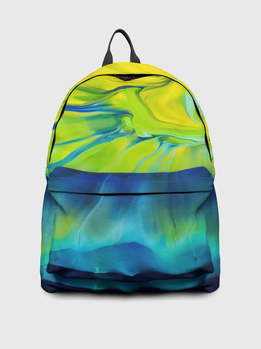 Рюкзак джинсовый / Разводы яркой краски