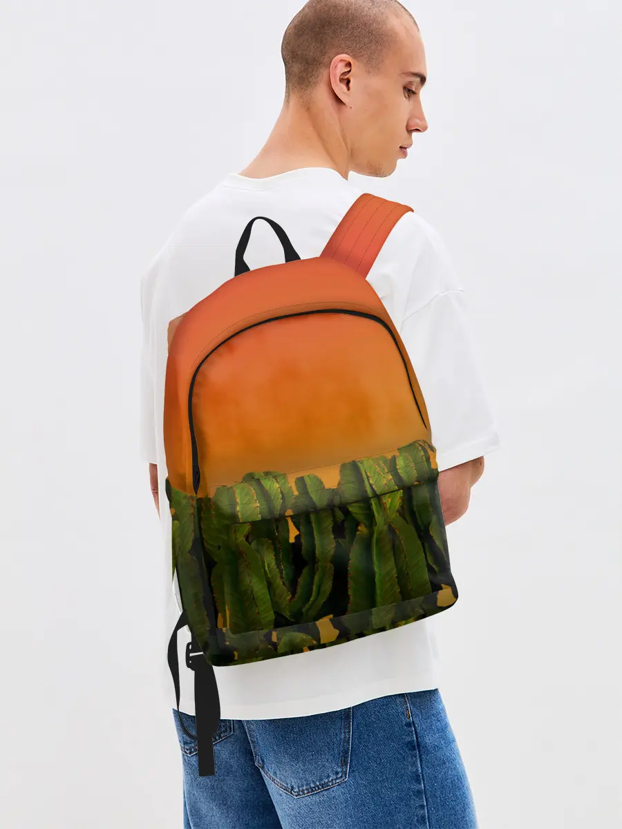 Рюкзак джинсовый / Кактусы на закате