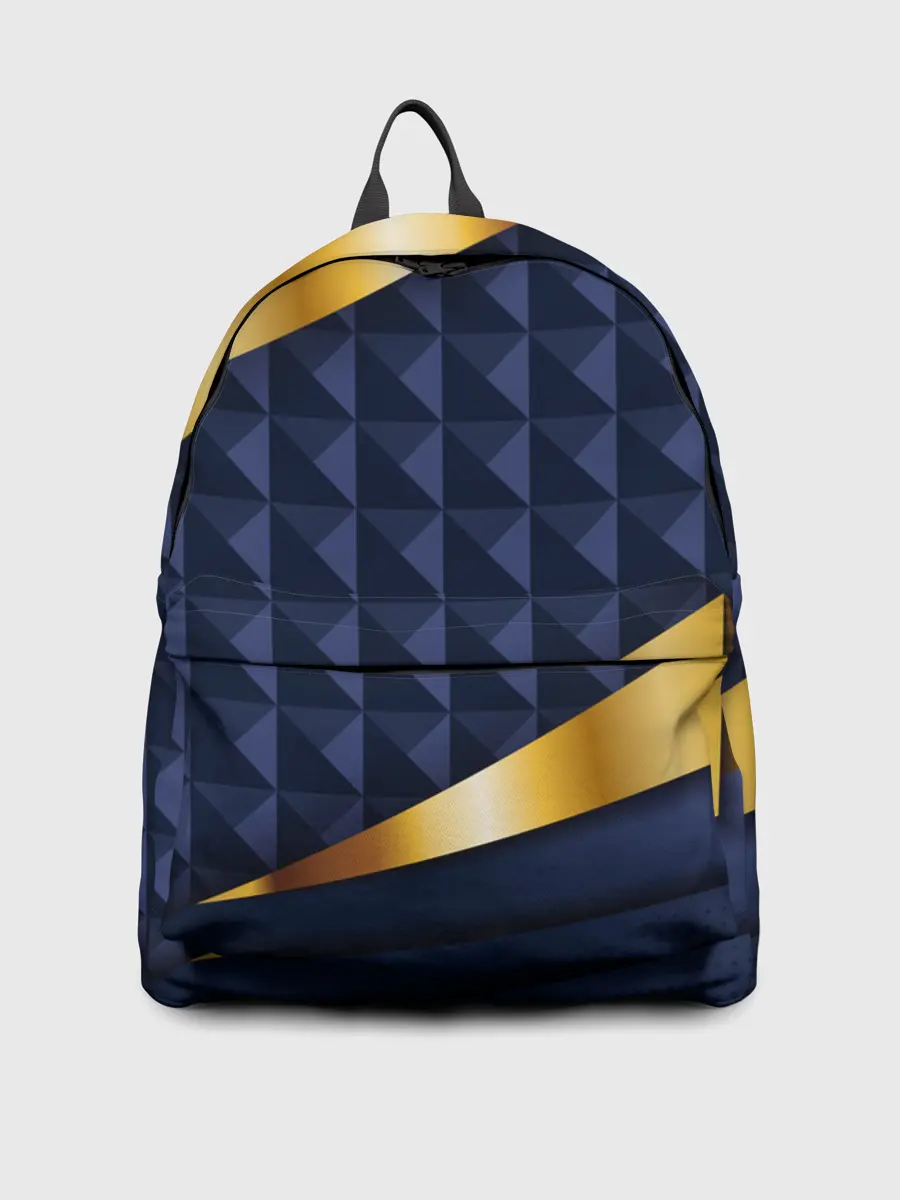 Рюкзак джинсовый / 3D плитки с золотыми вставками