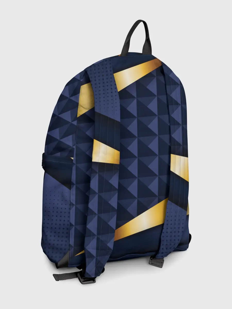 Рюкзак джинсовый / 3D плитки с золотыми вставками