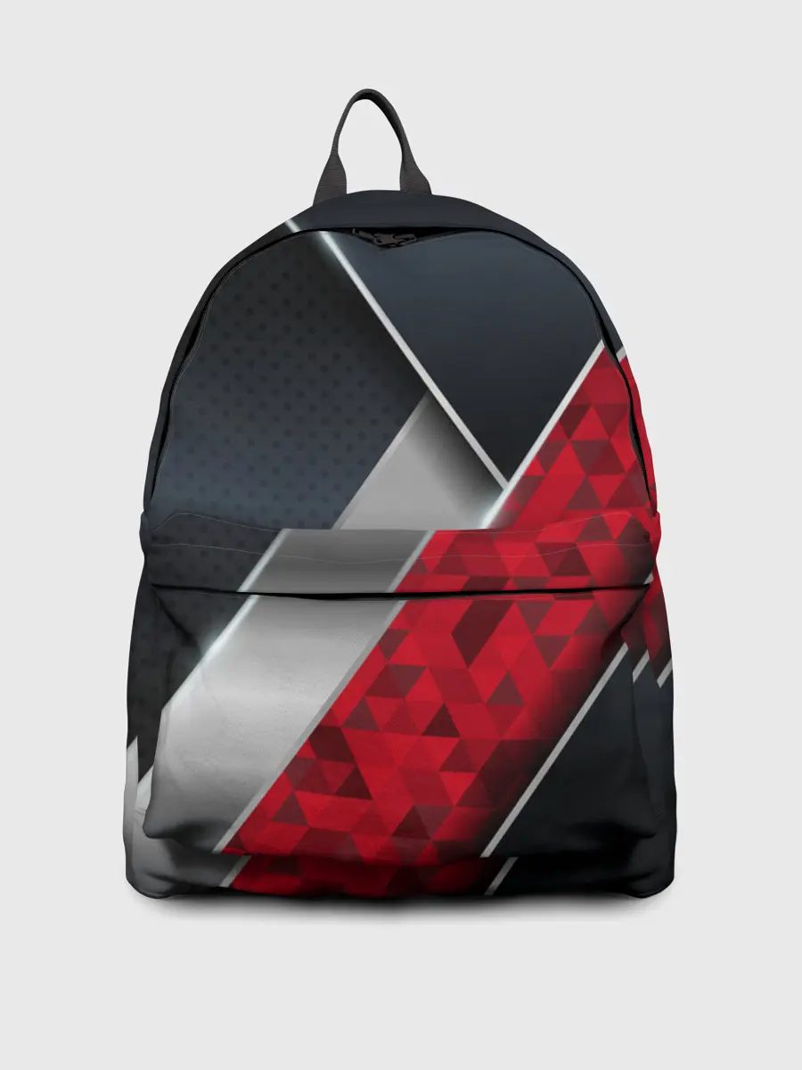 Рюкзак джинсовый / 3D BLACK AND RED METAL