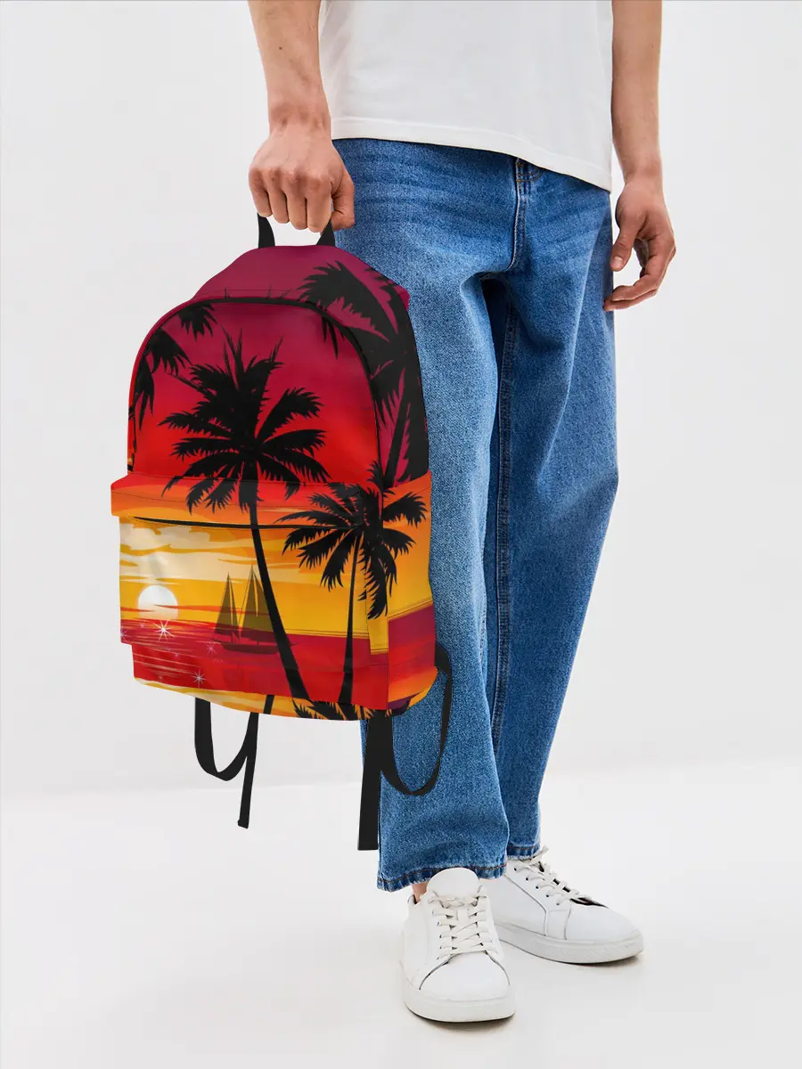 Рюкзак джинсовый / Гавайский закат