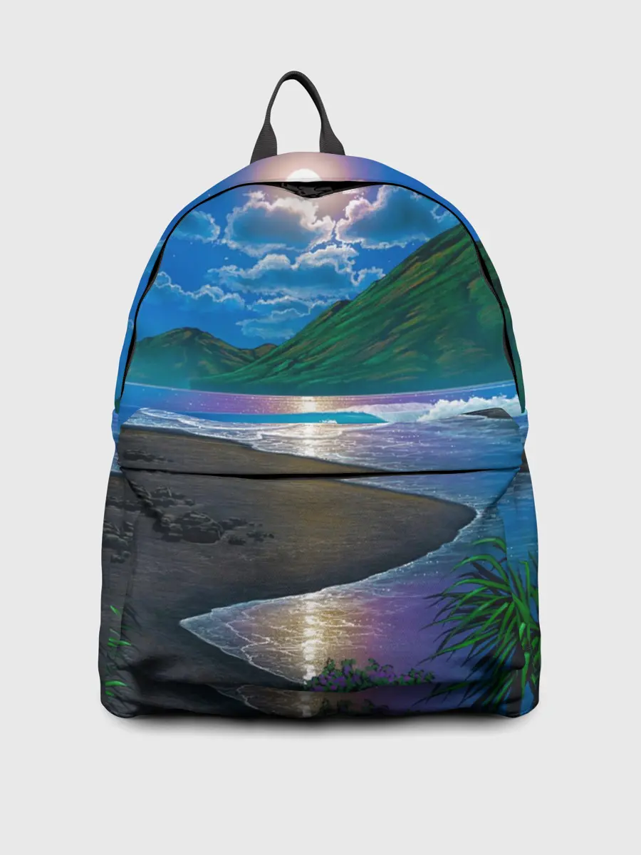 Рюкзак джинсовый / Гавайский пейзаж