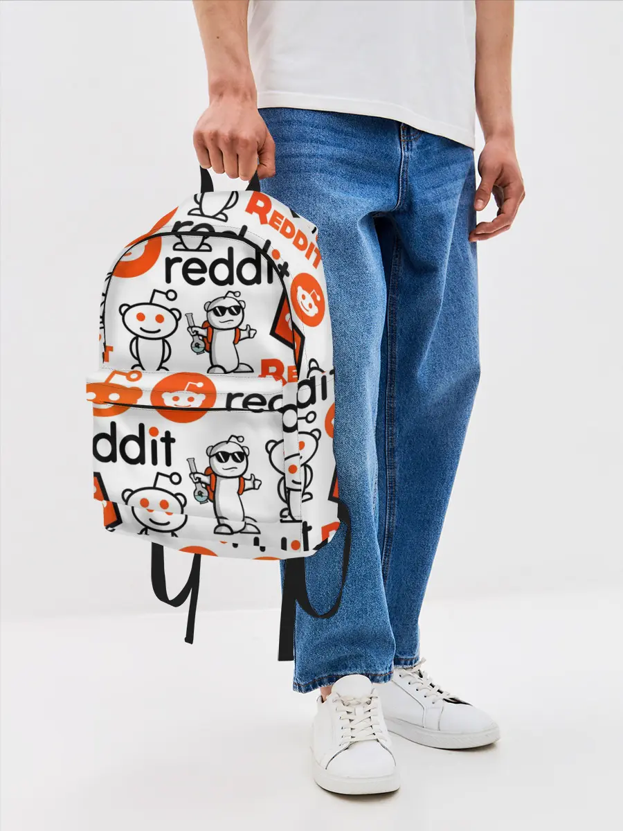 Рюкзак джинсовый / REDDIT / РЕДДИТ / ЛОГОБОМБИНГ