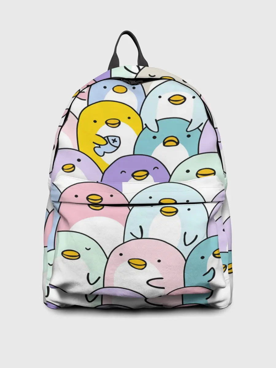 Рюкзак джинсовый / Пингвины