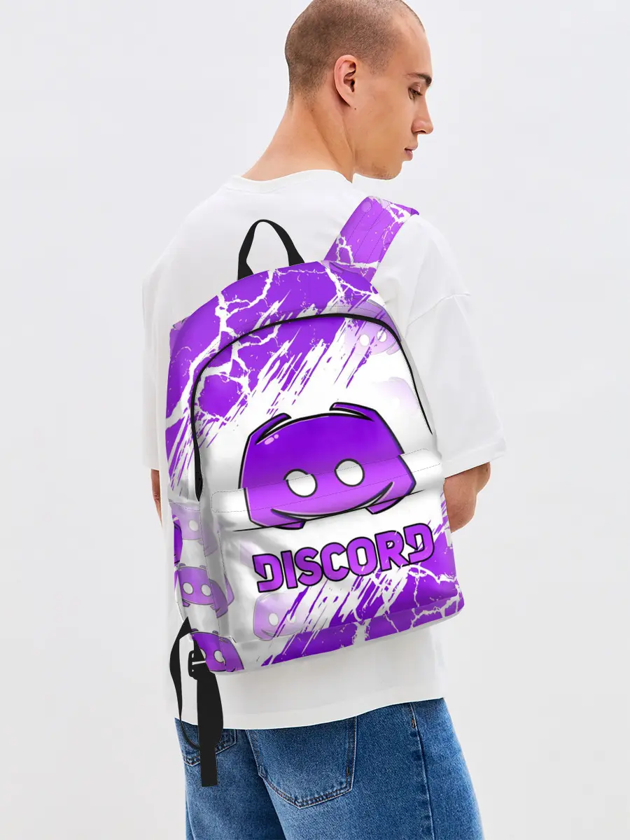 Рюкзак джинсовый / DISCORD / ДИСКОРД / ТРЕЩИНЫ