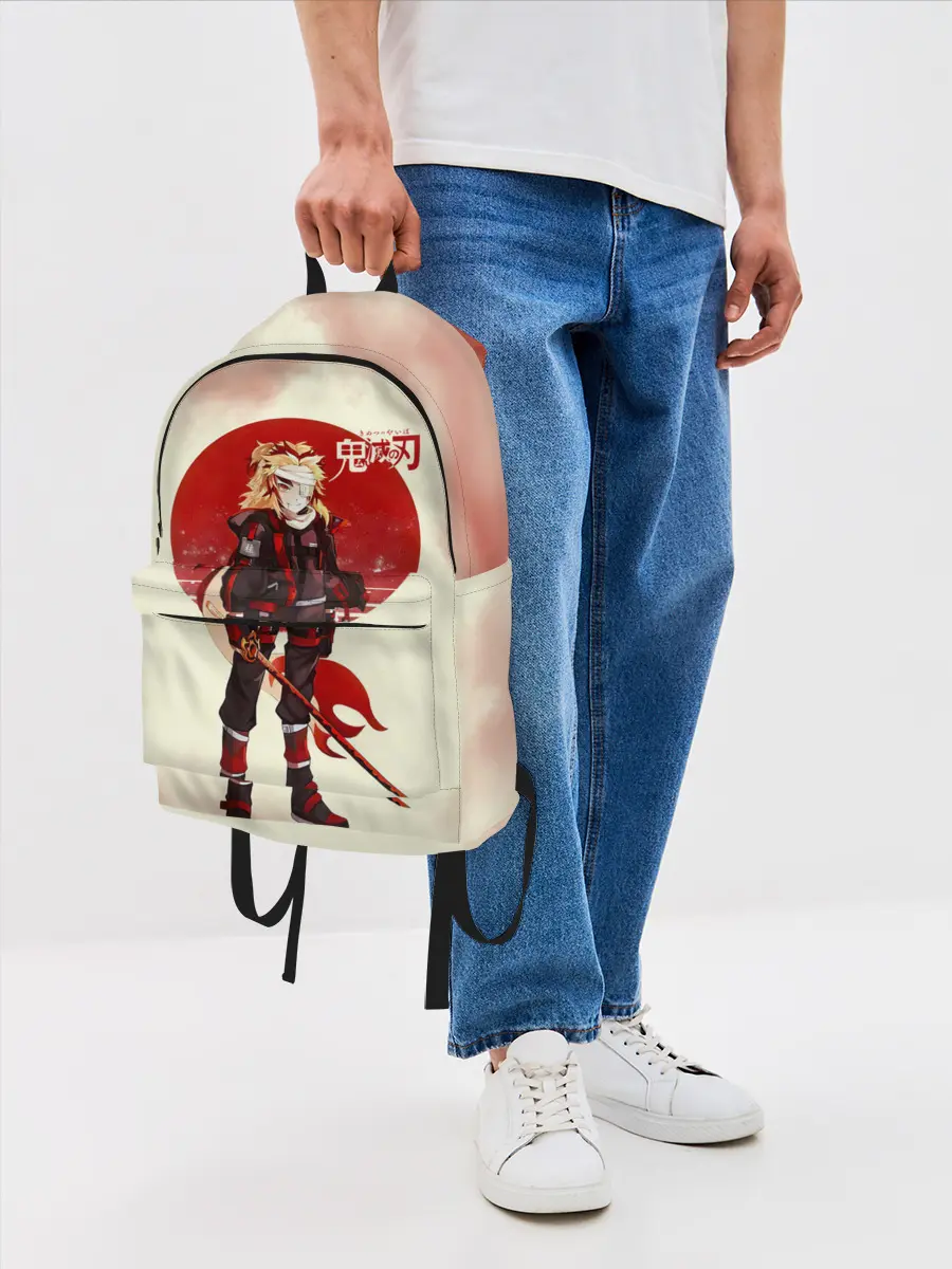 Рюкзак джинсовый / Кенджиро Ренгоку Kimetsu no Yaiba