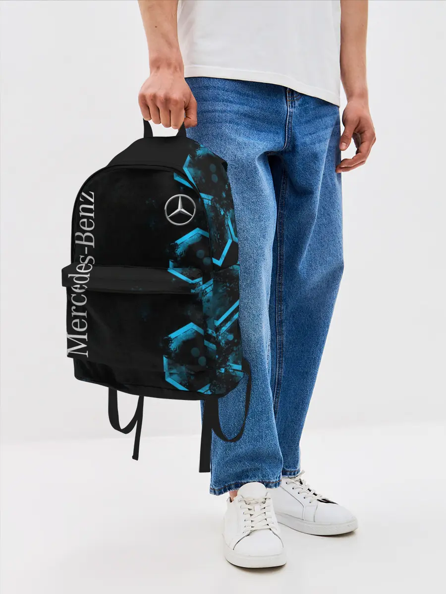 Рюкзак джинсовый / Mercedes | Мерседес | Неон