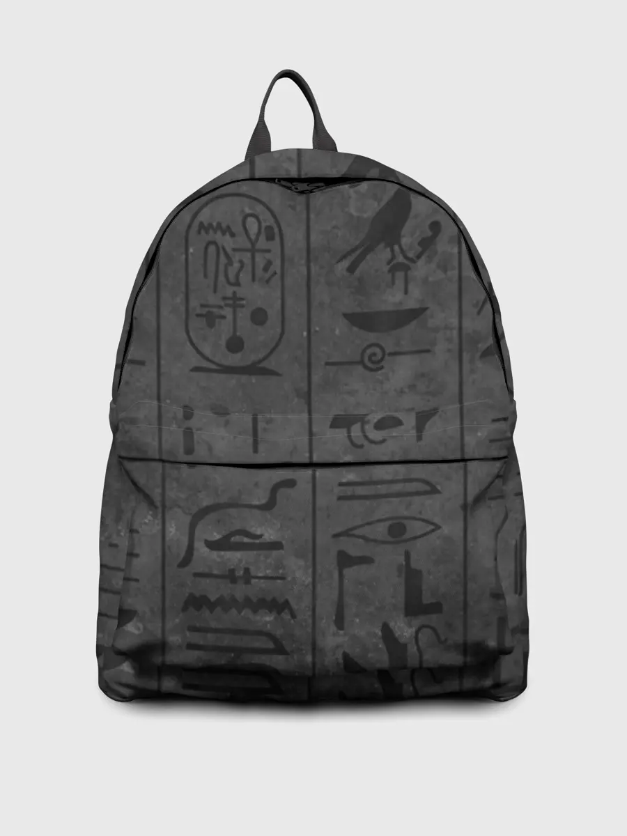 Рюкзак джинсовый / Египетские Иероглифы 3D
