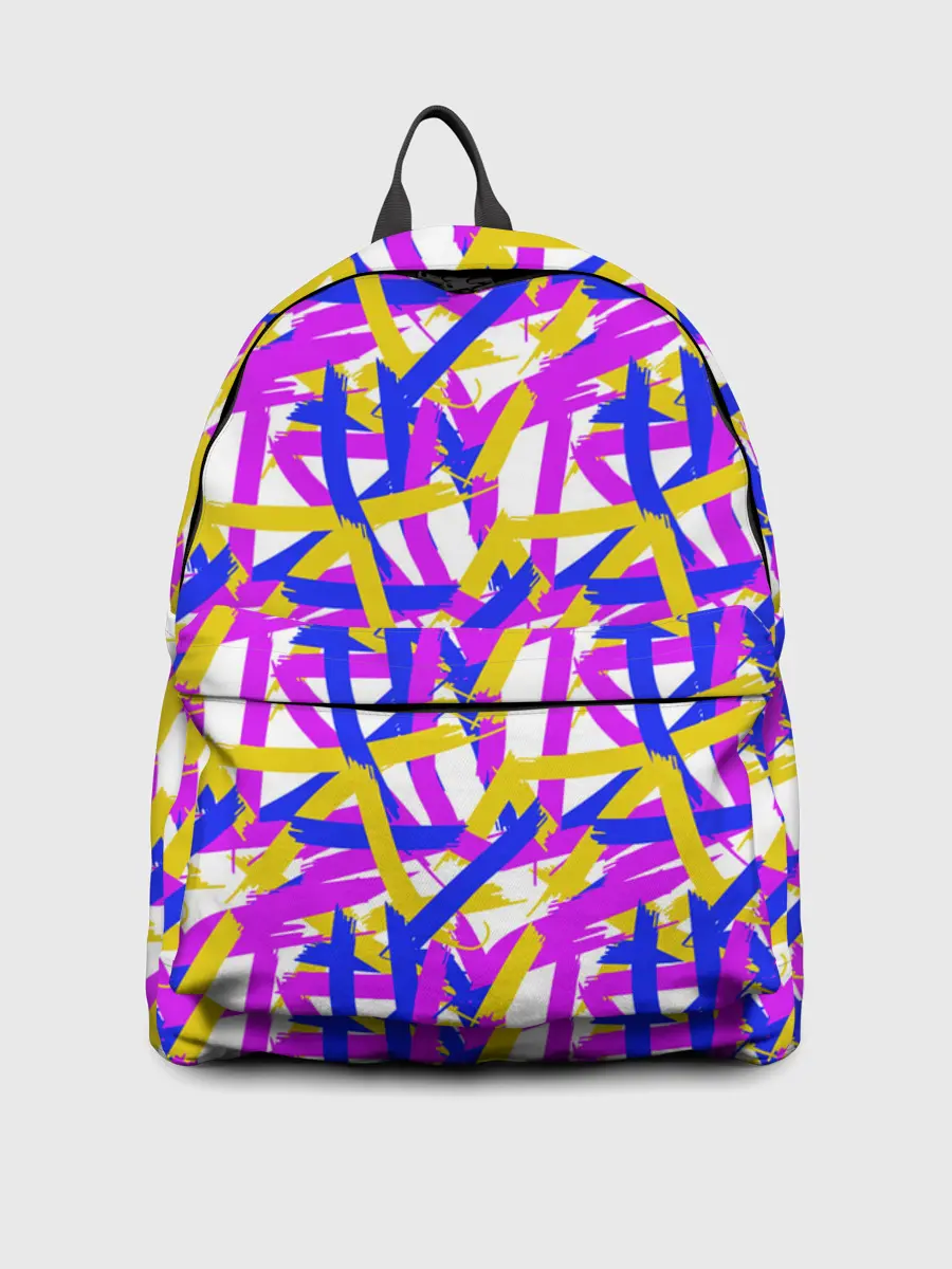 Рюкзак джинсовый / абстракция из ярких полос