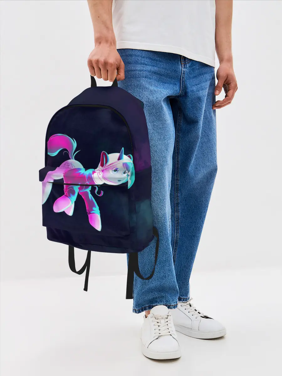 Рюкзак джинсовый / Пони в космосе