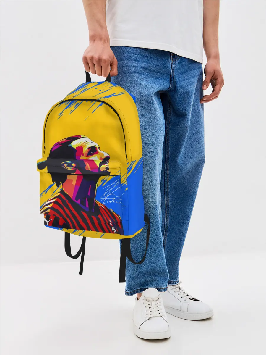 Рюкзак джинсовый / ЗЛАТАН ИБРАГИМОВИЧ / ШВЕЦИЯ