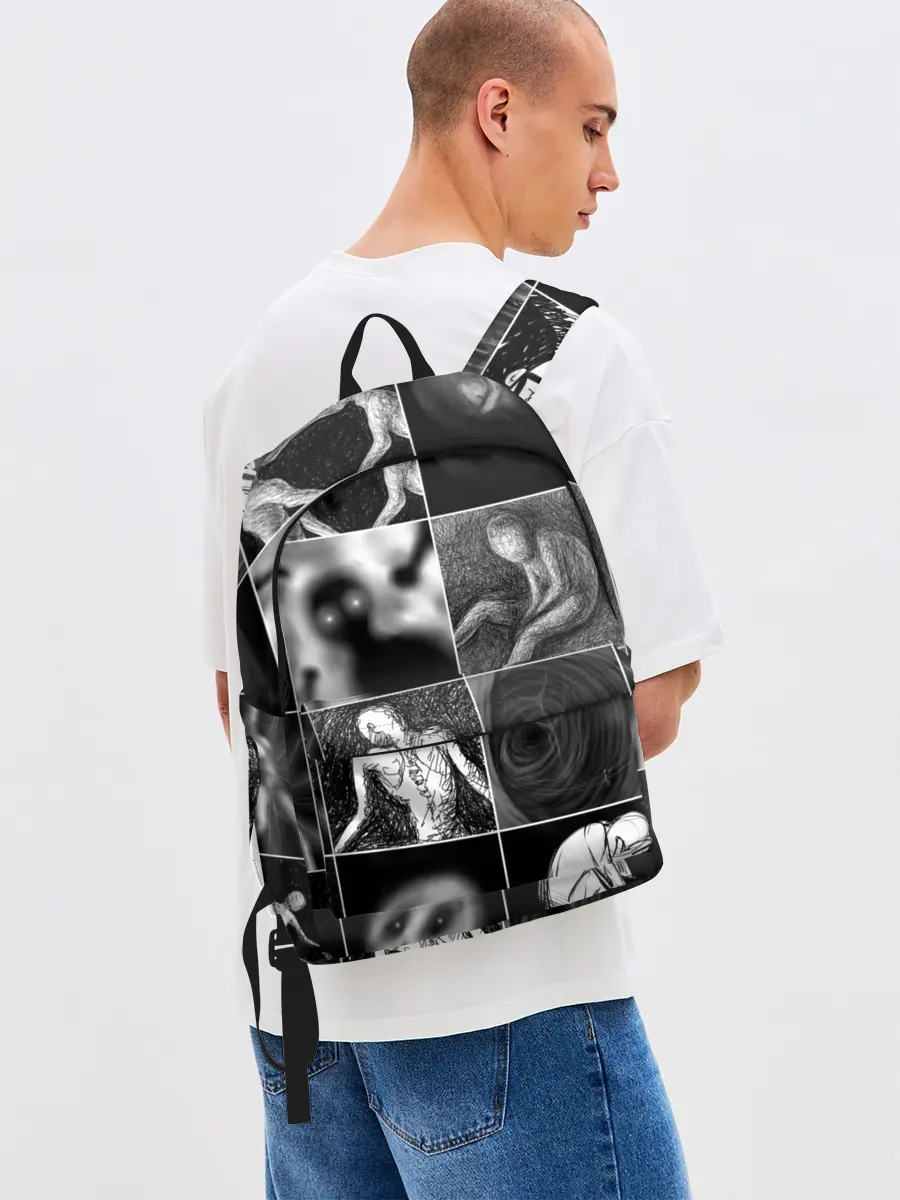 Рюкзак джинсовый / Мрачные скетчи. Плитка