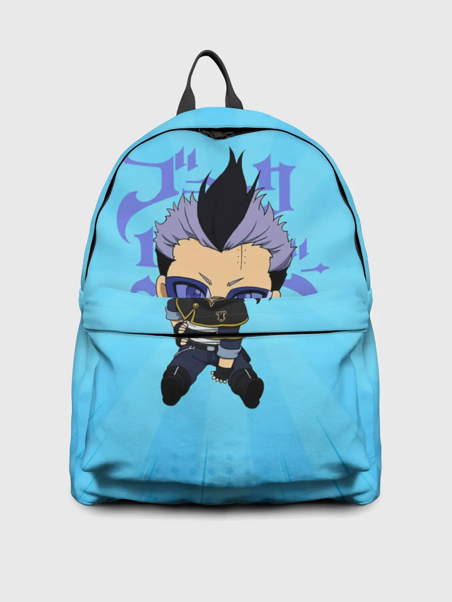 Рюкзак джинсовый / Магна Свинг | Чёрный Клевер