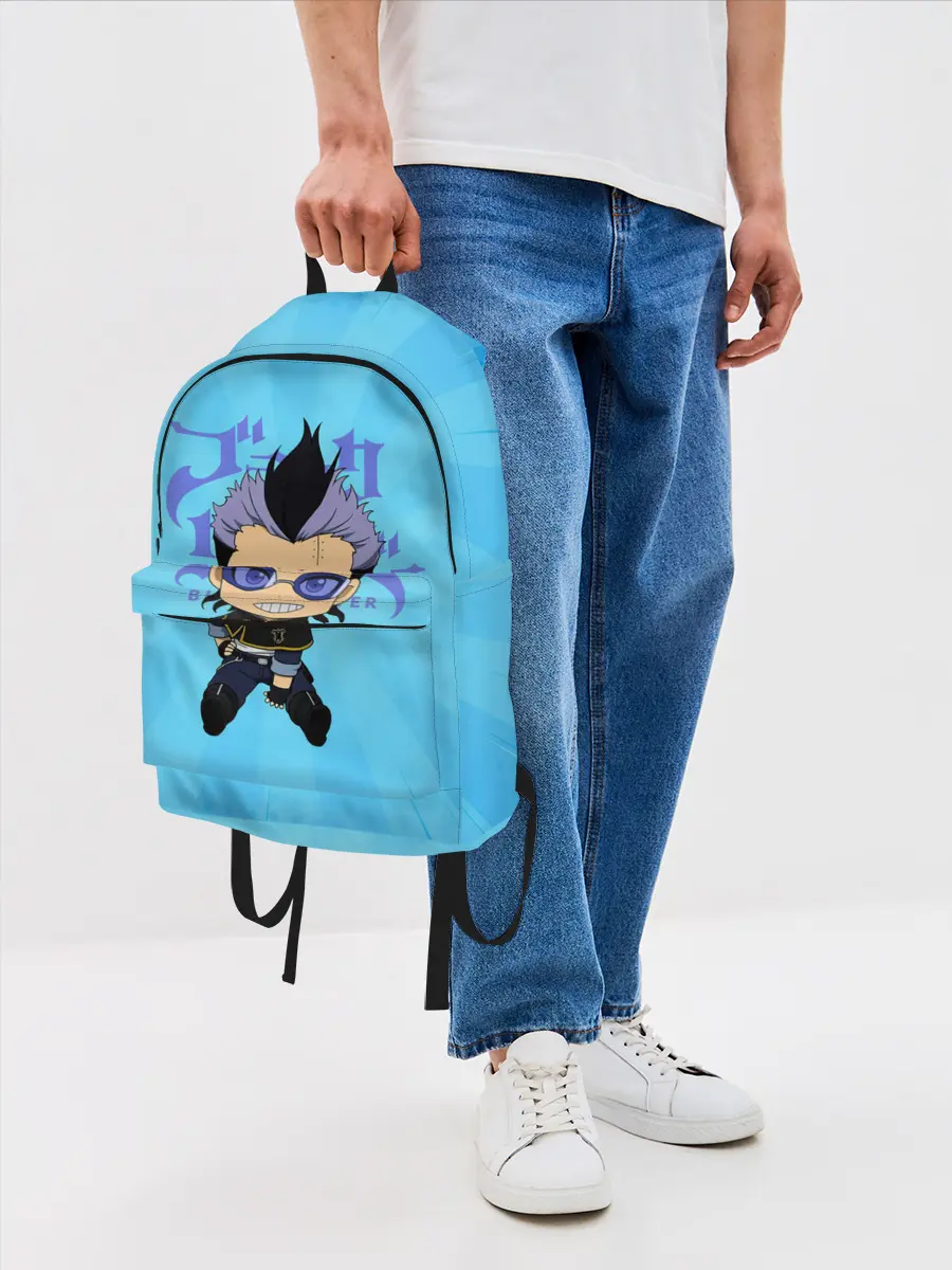 Рюкзак джинсовый / Магна Свинг | Чёрный Клевер