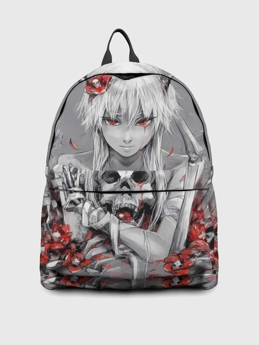 Рюкзак джинсовый / Девушка с черепом