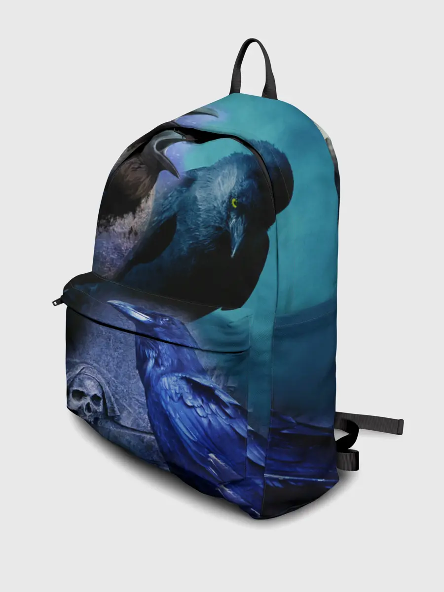 Рюкзак джинсовый / Мистические вороны | Crows