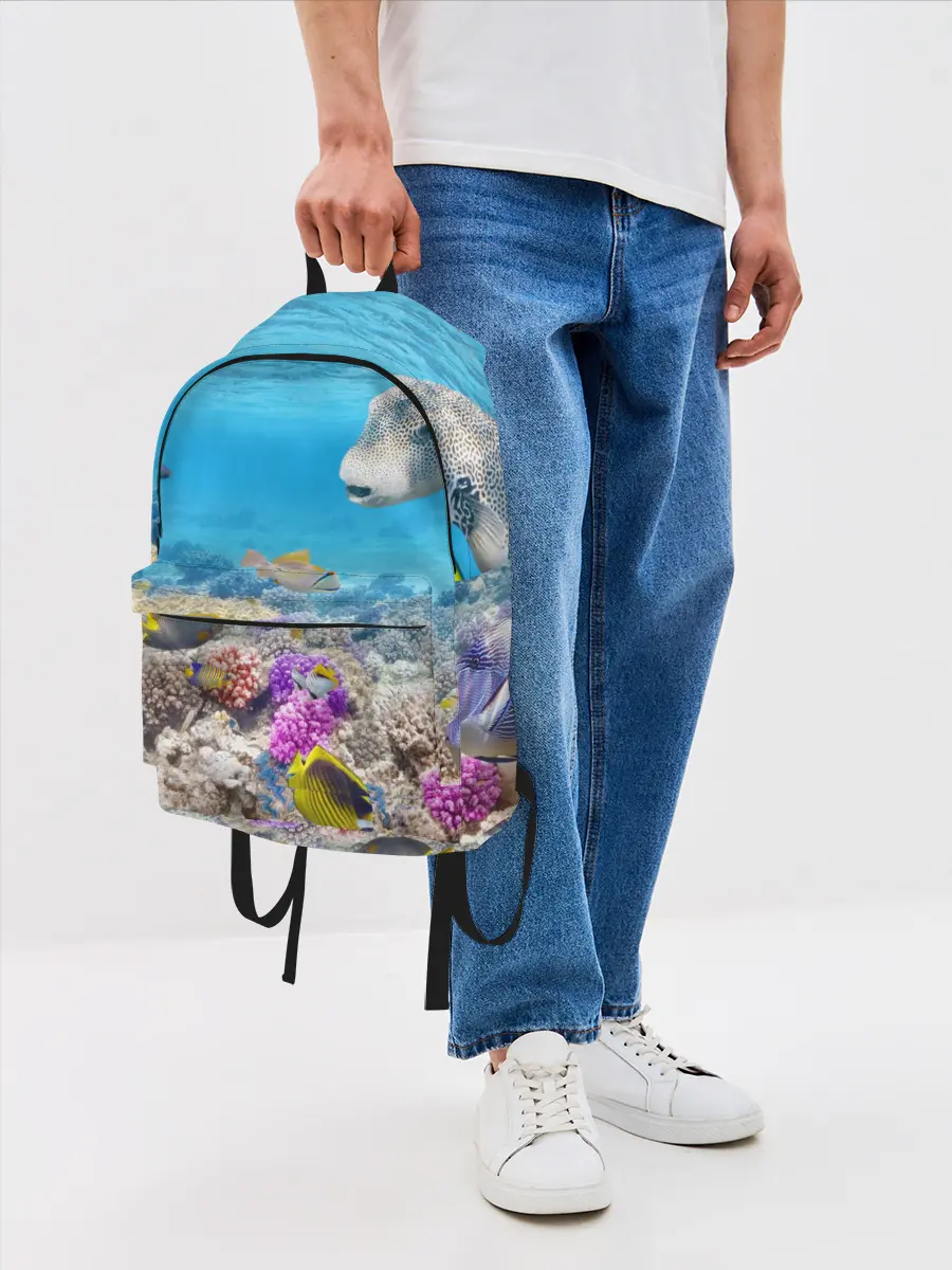 Рюкзак джинсовый / Морской мир