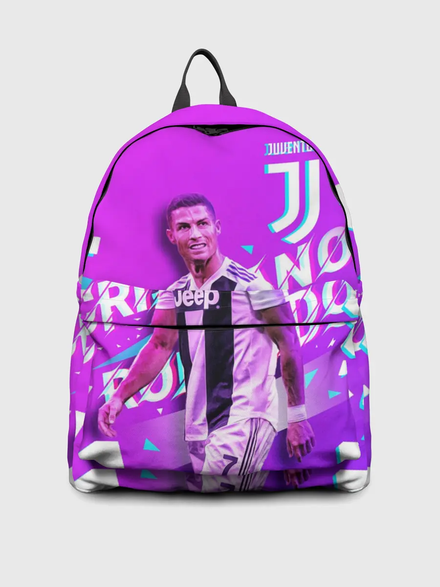 Рюкзак джинсовый / КРИШТИАНУ РОНАЛДУ / НЕОН