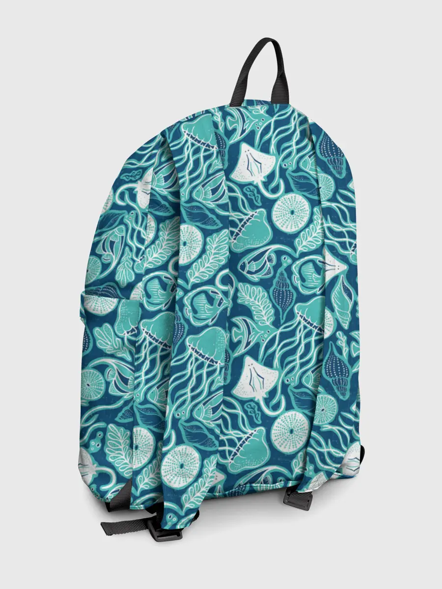 Рюкзак джинсовый / Скаты и медузы