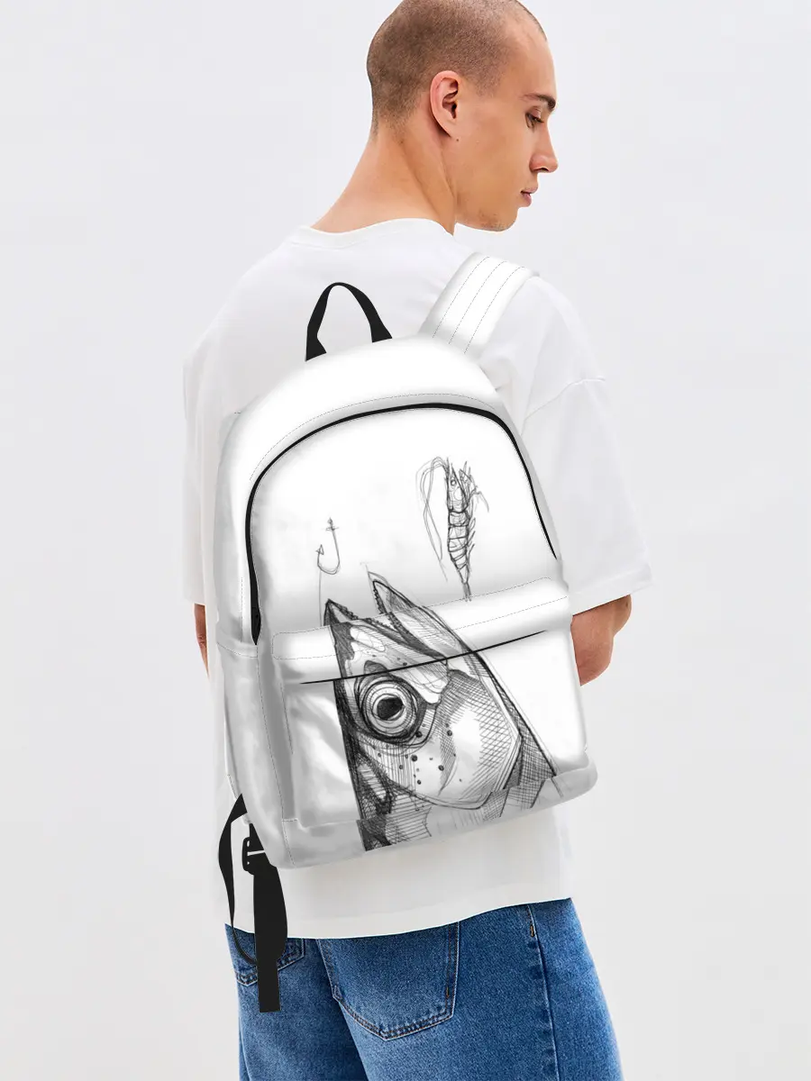 Рюкзак джинсовый / рыбка