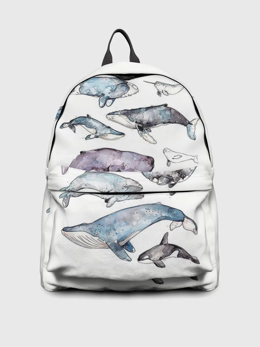 Рюкзак джинсовый / киты