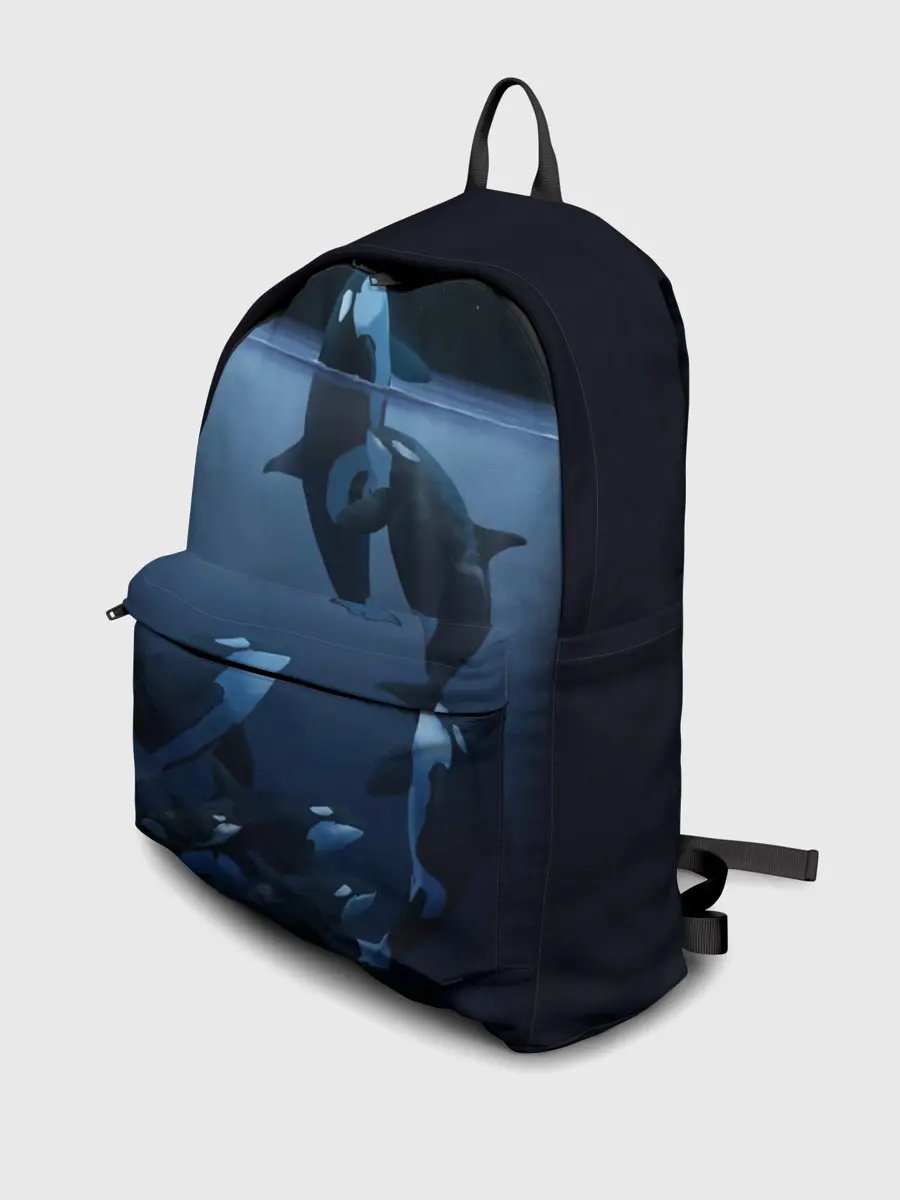 Рюкзак джинсовый / касатки