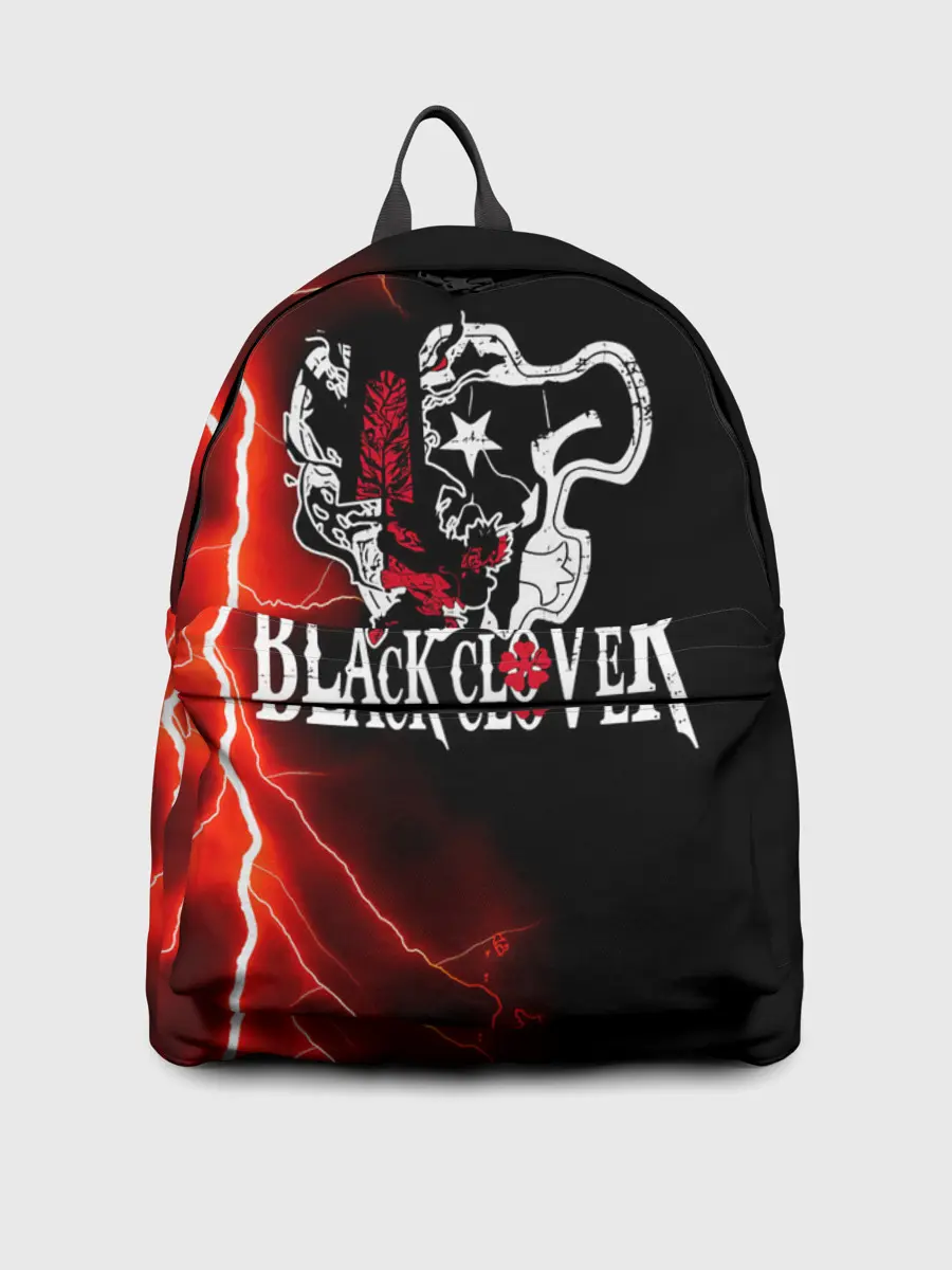 Рюкзак джинсовый / Черные быки | Черный Клевер